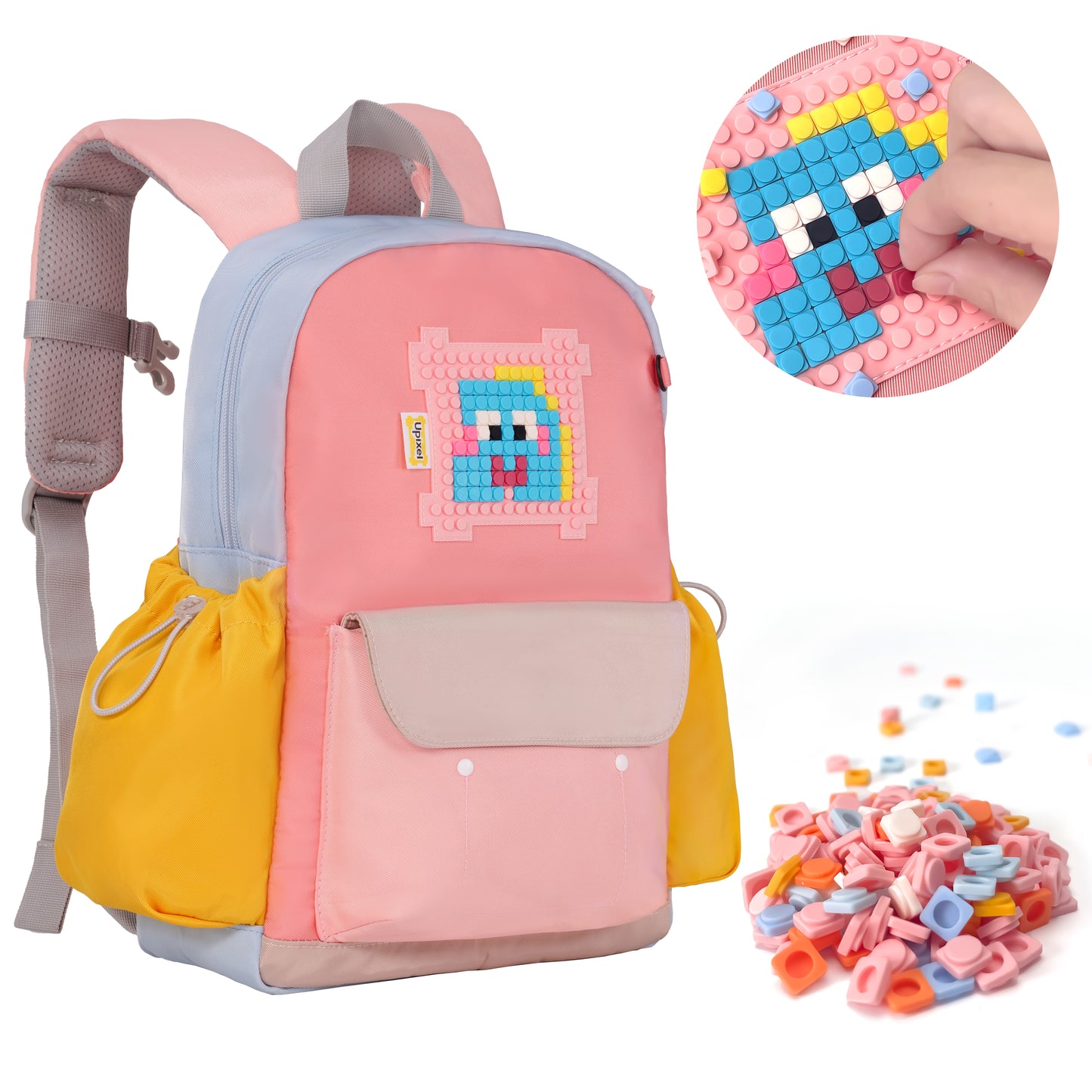 UPIXEL Kids Backpack DIY Patterns Lightweight Outdoor Daypack for Boys and Girls Age 3-8